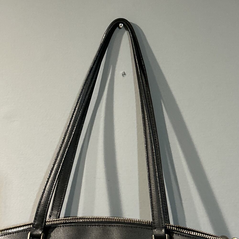 Kate Spade M293 Black Pebble Leather Tote 3 Compartments - Picture 7 of 16